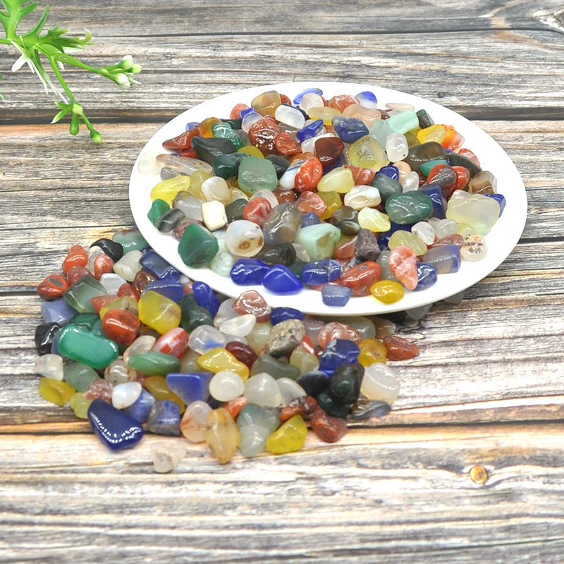 Small Natural Colour Agate Stones And Crystals Gravel  Healing Energy