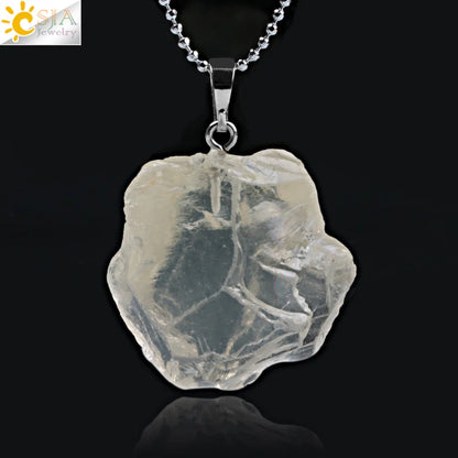 Pendant NecklaceNatural Healing Gems  Irregular