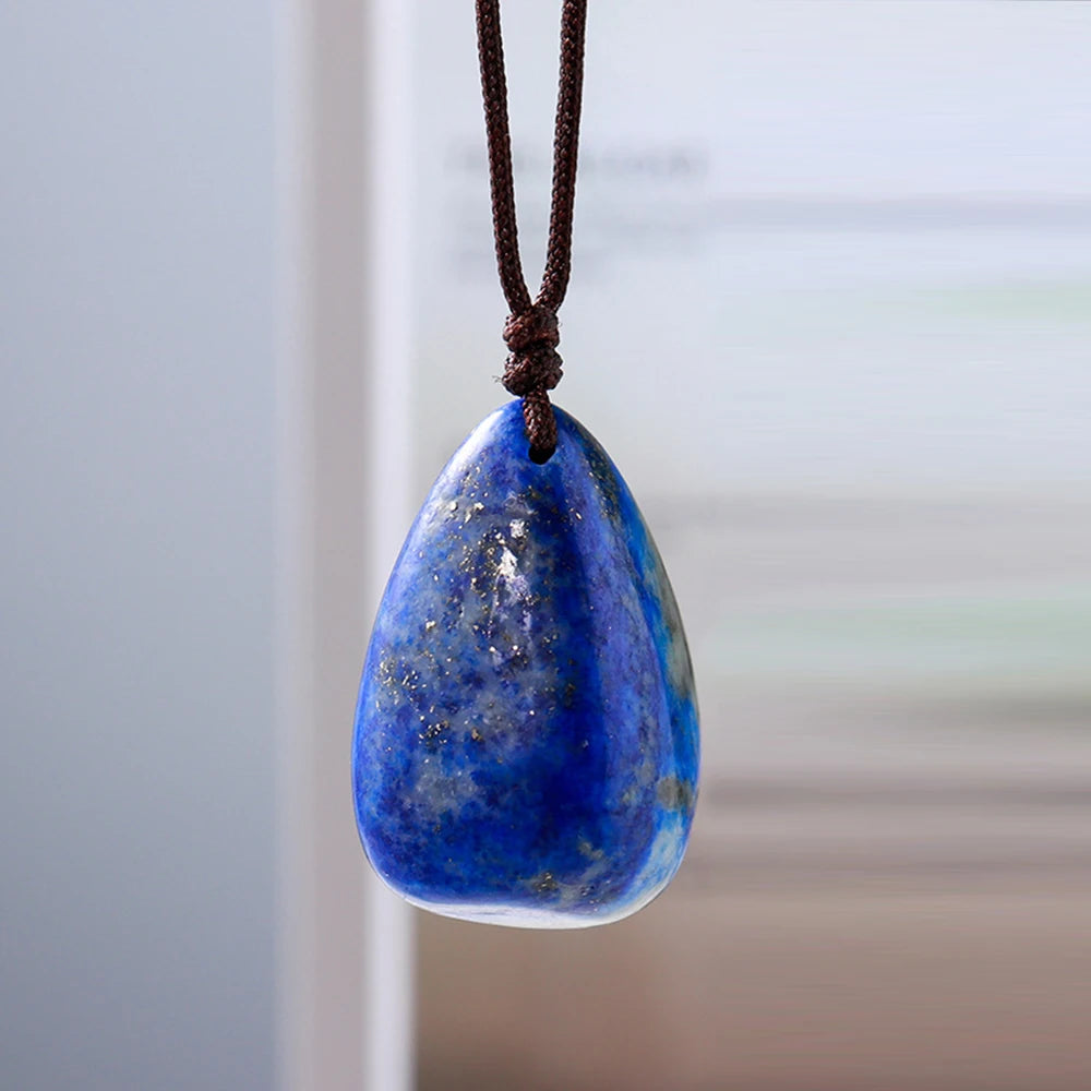 Natural Lapis Lazuli Stone Pendant Healing Gemstone  Jewelry