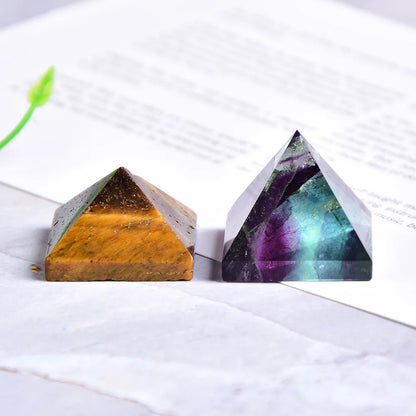 Natural Crystal Pyramid Fluorite Quartz  and other Healing Stone varaiety  Home Decor Handmade small shapes