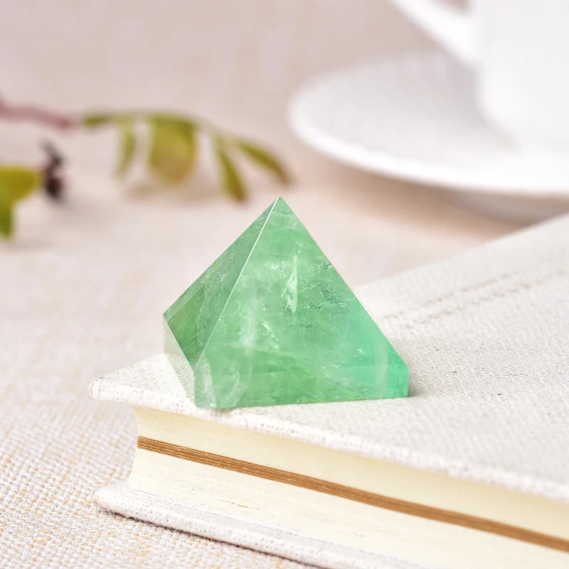 Natural Crystal Pyramid Fluorite Quartz  and other Healing Stone varaiety  Home Decor Handmade small shapes