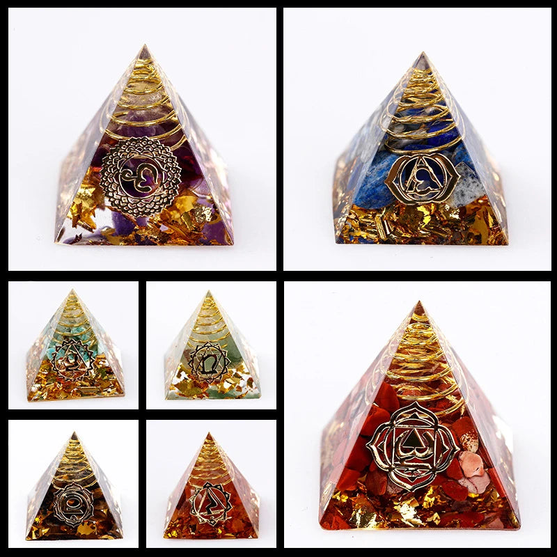 Energy Generator Orgone Pyramid Crystals  Ornaments Crafts Office Decor