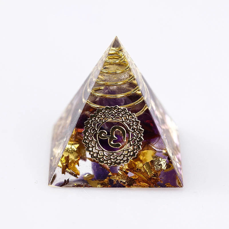 Energy Generator Orgone Pyramid Crystals  Ornaments Crafts Office Decor